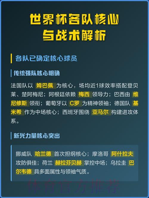 深度剖析世界杯各队人员配置与战术部署