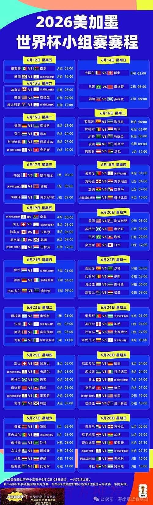 世界杯赛程前瞻：最具冷门爆发潜力的焦点对决盘点